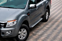 Ford Ranger 2011–2022 Side Steps Allmond Grey (2 pcs, Aluminum) photo 1