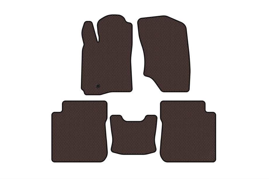 Mitsubishi Outlander 2001-2006 Rubber Floor Mats Carsuit (Brown) Image