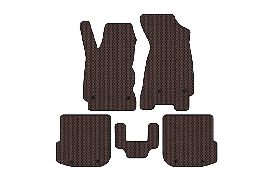 Audi A4 B5 1994–2001 Rubber floor mats Carsuit (Sedan, brown) Image