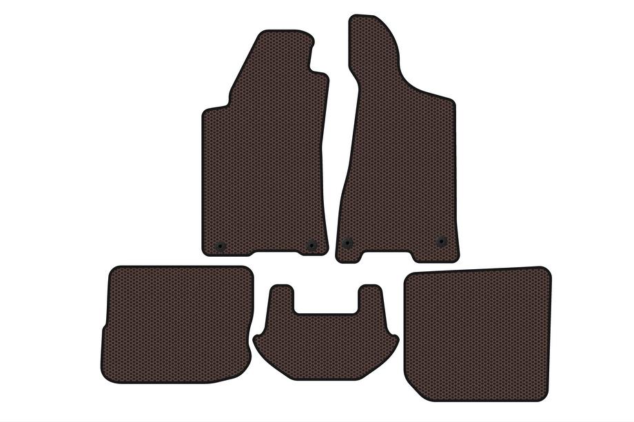 Audi 80/90 1987-1996 Rubber floor mats Carsuit (1991-1996, Sedan, Brown) Image