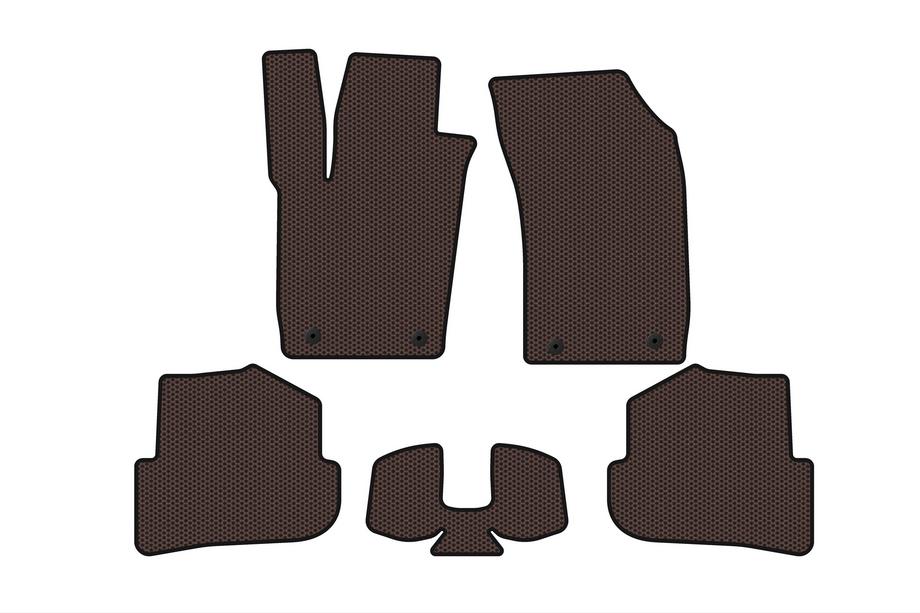Audi A1 2010-2018 Rubber floor mats Carsuit (HB, 3-door, brown) Image