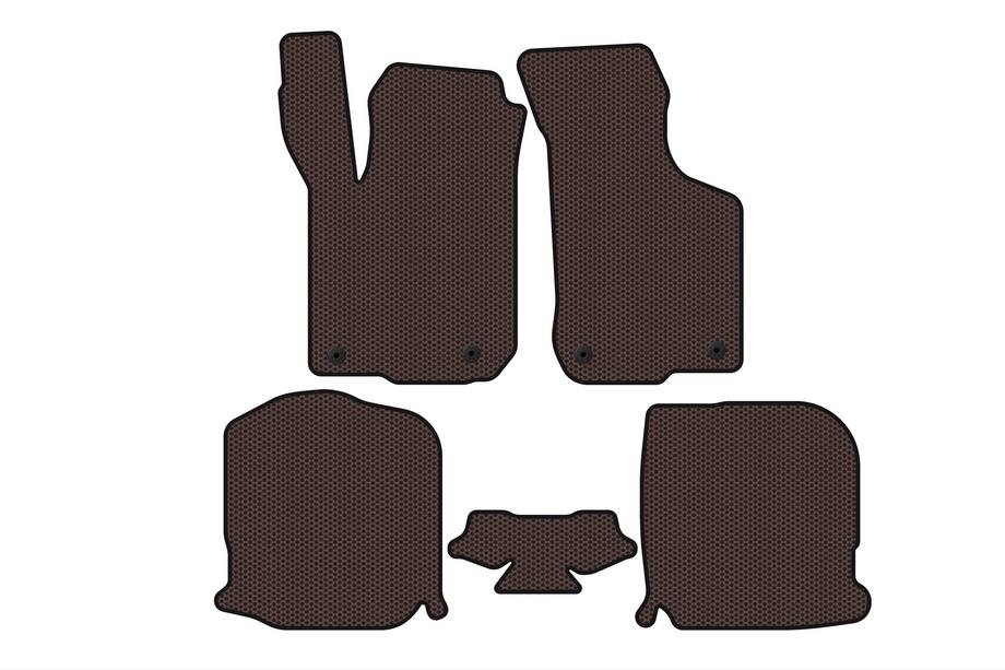 Audi A3 1996-2003 Rubber floor mats Carsuit (HB, 3-door, brown) Image