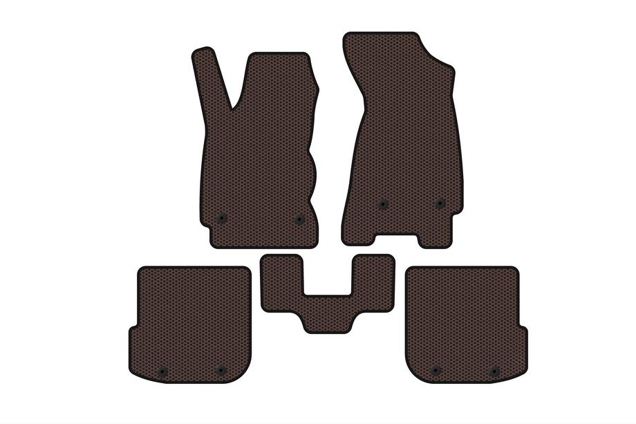 Audi A4 B5 1994–2001 Rubber floor mats Carsuit (Avant, brown) Image