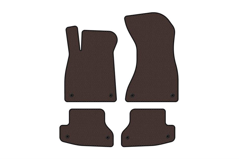 Audi A5 2016-2025 Rubber floor mats Carsuit (Coupe, brown) Photo 1