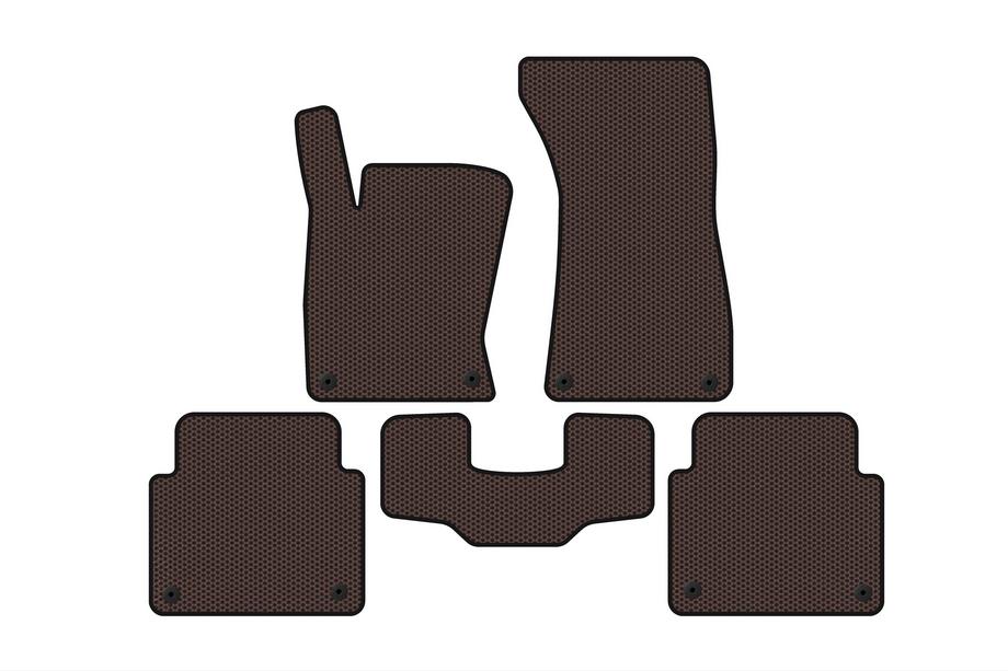 Audi A8 2002-2009 Rubber Floor Mats Carsuit (Short, Brown) Image