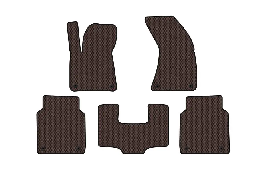 Audi A8 2010-2018 Rubber Floor Mats Carsuit (Long, Brown) Image