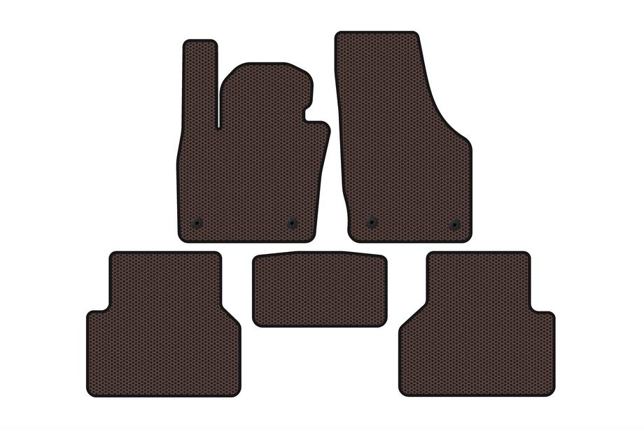 Audi Q3 2011-2019 Rubber Floor Mats Carsuit (Brown) Image