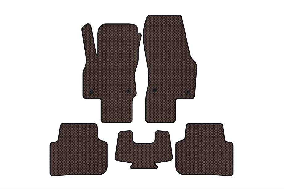 Audi Q3 2019–2025 Rubber Floor Mats Carsuit (Brown) Photo 1