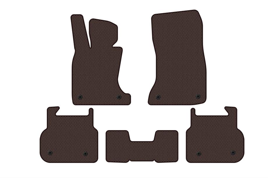 BMW 7 Series F01/F02 2008-2015 Rubber floor mats Carsuit (for F01, brown) Image