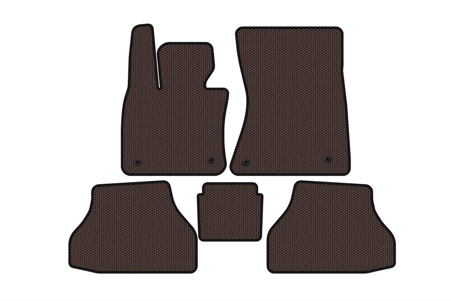 BMW X6 E71 2008–2014 Rubber Floor Mats Carsuit V-2 (Brown) Image