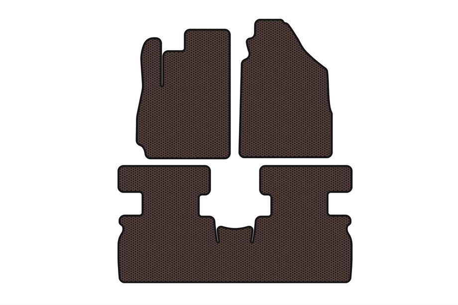 Jetour X70 2018- Rubber floor mats Carsuit (2 rows, brown) Image