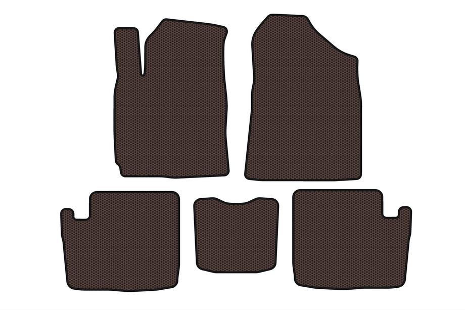 Chery Tiggo 1 2005-2016 Rubber floor mats Carsuit (2005-2009, brown) Image