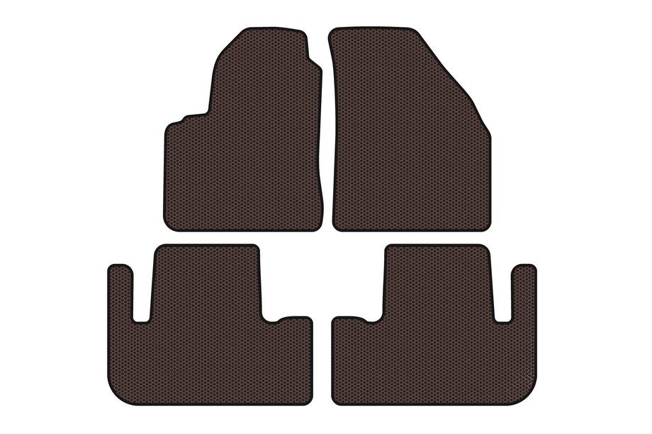 Chevrolet Tacuma/Rezzo 2000-2008 Rubber Floor Mats Carsuit (Brown) Image
