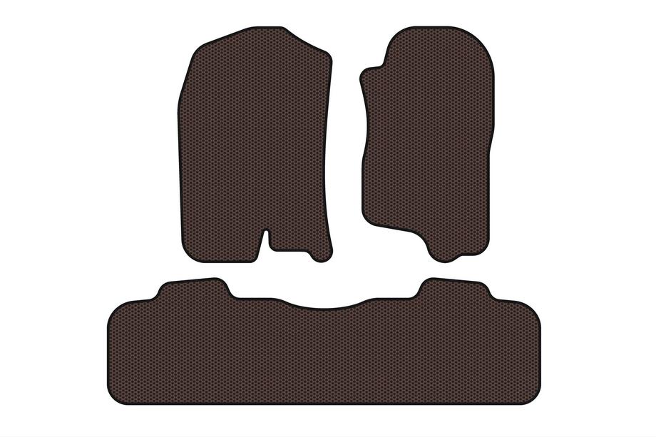 Chevrolet Tahoe 2007-2014 Rubber floor mats Carsuit (2 rows, 2007-2014, brown) Image