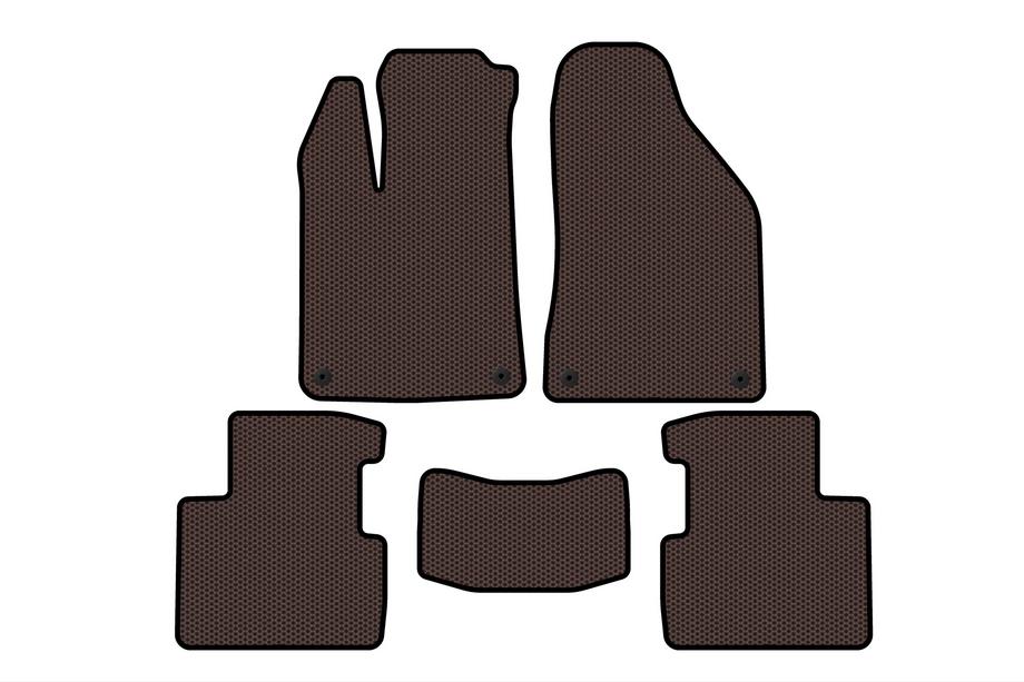 Chrysler 200 II 2014-2017 Rubber Floor Mats Carsuit (SD, Brown) Photo 1