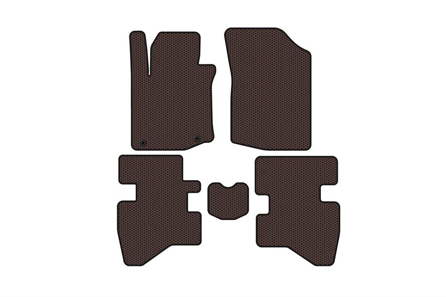Citroen C-1 2005-2014 Rubber floor mats Carsuit (HB, brown) Photo 1