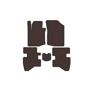 Rubber floor mats Carsuit (HB, brown)