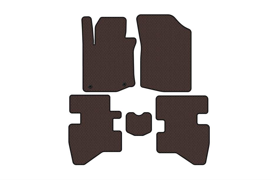 Citroen C-1 2014-2021 Rubber floor mats Carsuit (HB, brown) Image