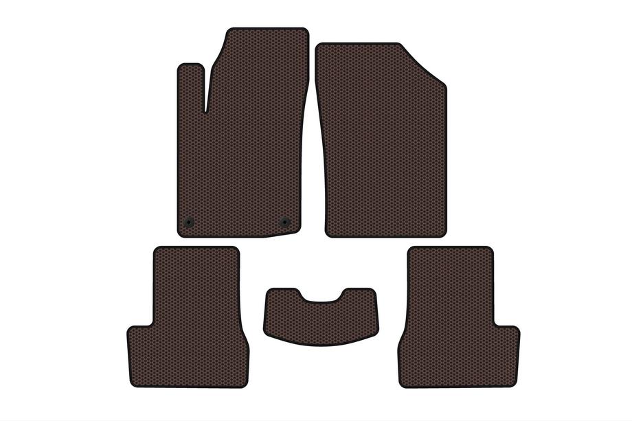 Citroen C-3 2009–2016 Rubber floor mats Carsuit (HB, brown) Image
