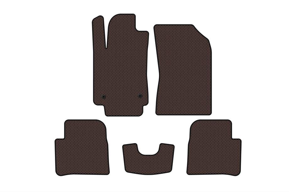 Citroen C-3 2016-2023 Rubber floor mats Carsuit (HB, brown) Image