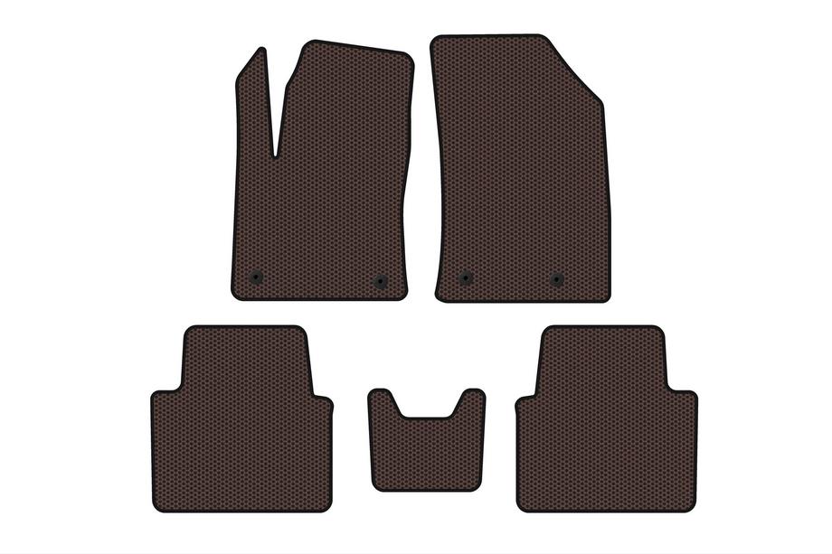 Citroen C-3 Aircross 2017-2024 Rubber Floor Mats Carsuit (Brown) Image