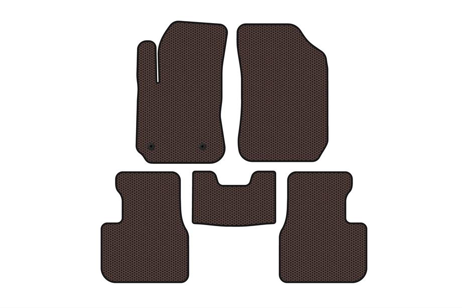 Citroen Cactus 2014-2020 Rubber Floor Mats Carsuit (Brown) Image