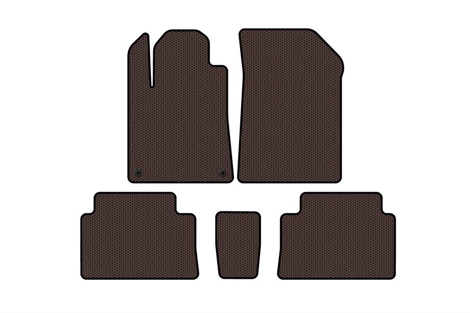 Citroen C-5 2001-2008 Rubber Floor Mats Carsuit (Brown) Image