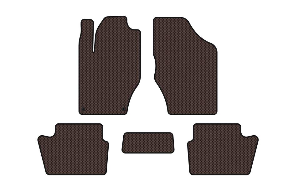 Citroen DS-4 2010-2015 Rubber Floor Mats Carsuit (HB, Pre-Facelift, Brown) Image