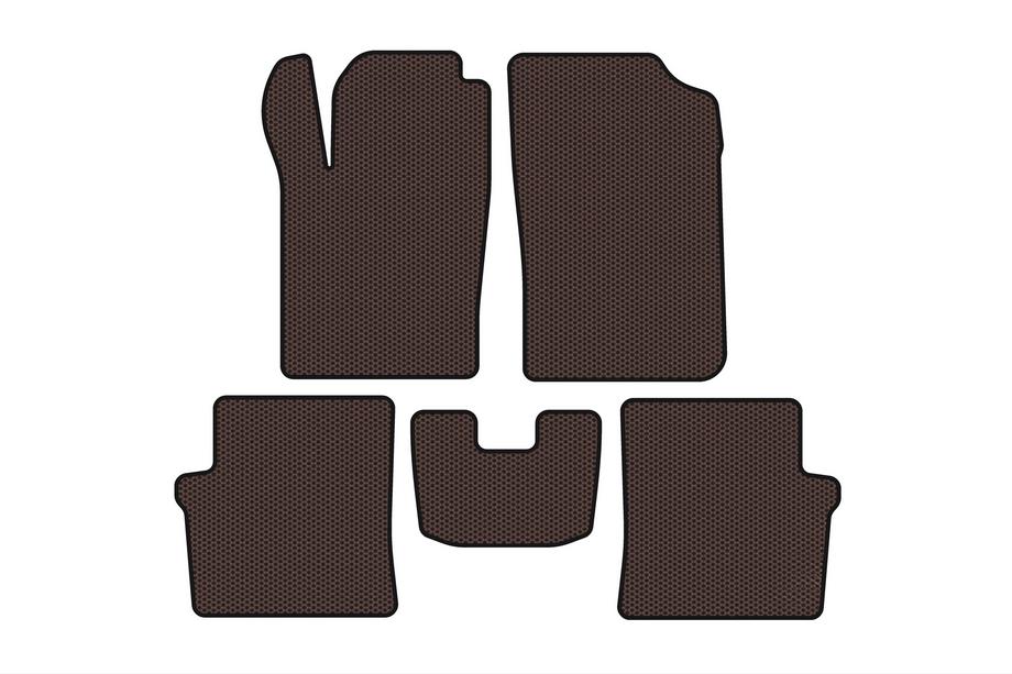 Citroen Xsara II 2000-2006 Rubber floor mats Carsuit (HB, 5-door, brown) Image