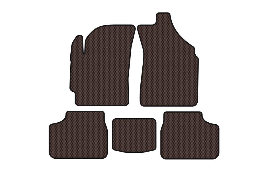 Daewoo Matiz 1998-2008 Rubber Floor Mats Carsuit (Brown) Image