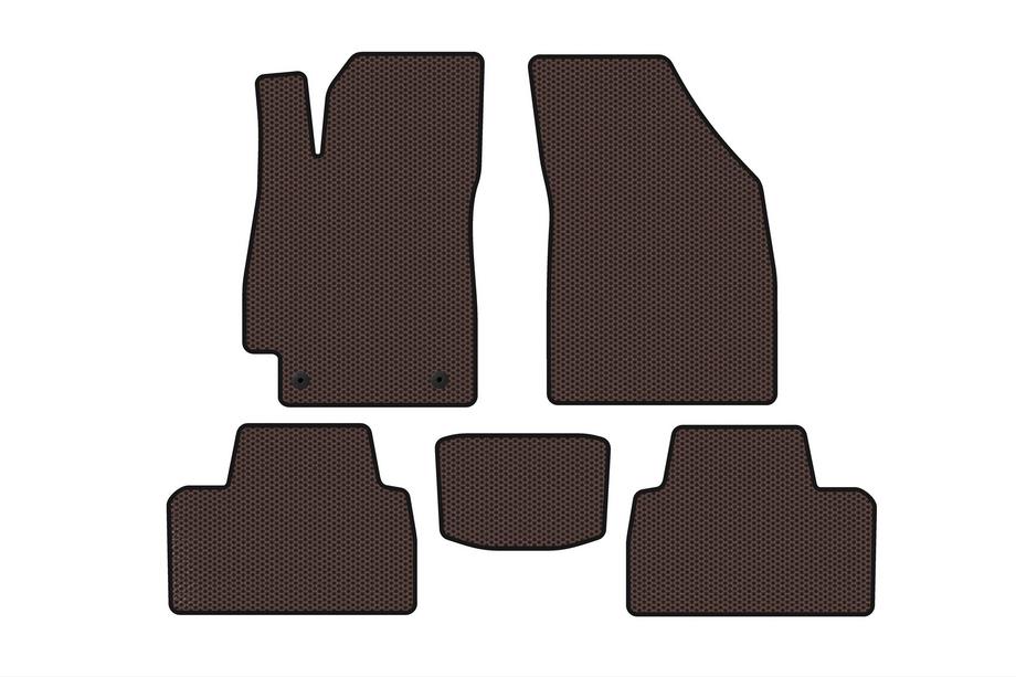 Daewoo Nubira 1997-1999 Rubber Floor Mats Carsuit (SD, Brown) Image