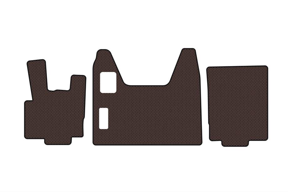 DAF XF95 2002-2006 Rubber Floor Mats Carsuit (Brown) Image