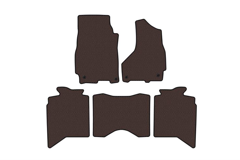 Dodge RAM (DS/DJ/D2) 2009–2024 Rubber floor mats Carsuit (2013+, 5-seater, brown) Image