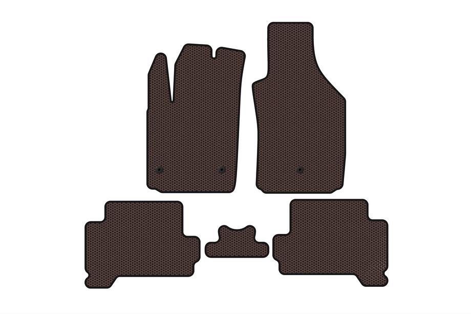 Fiat 500/500L 2013-2022 Rubber floor mats Carsuit (HB, Electric, brown) Image