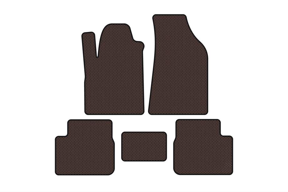 Fiat Bravo 2008-2016 Rubber Floor Mats Carsuit (Brown) Image
