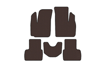 Fiat Doblo I 2001-2005 Rubber Floor Mats Carsuit (Brown) photo 1