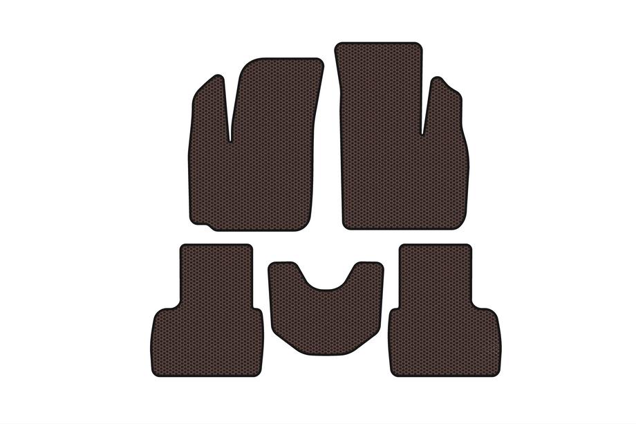 Fiat Doblo I 2001-2005 Rubber Floor Mats Carsuit (Brown) Image