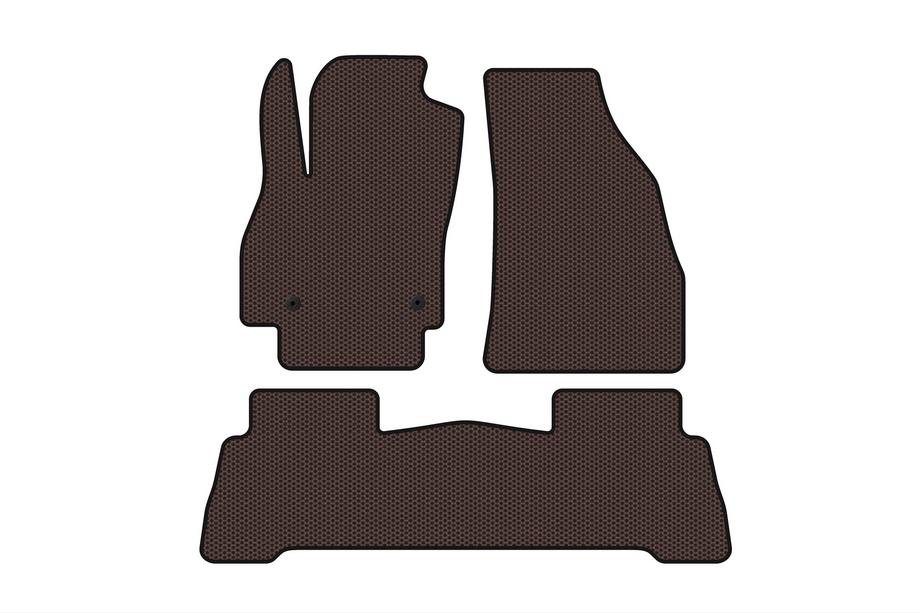 Fiat Fiorino/Qubo 2008-2024 Rubber Floor Mats Carsuit (For Fiorino, Brown) Image