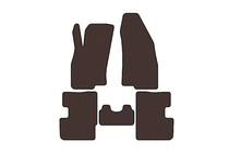 Fiat Punto Grande/EVO 2006-2018 Rubber floor mats Carsuit (2011-2018, HB, 3-door, brown) photo 1