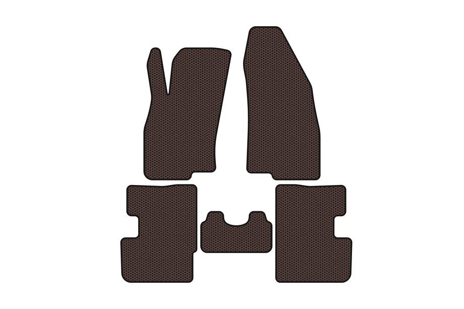 Fiat Punto Grande/EVO 2006-2018 Rubber floor mats Carsuit (2011-2018, HB, 3-door, brown) Image