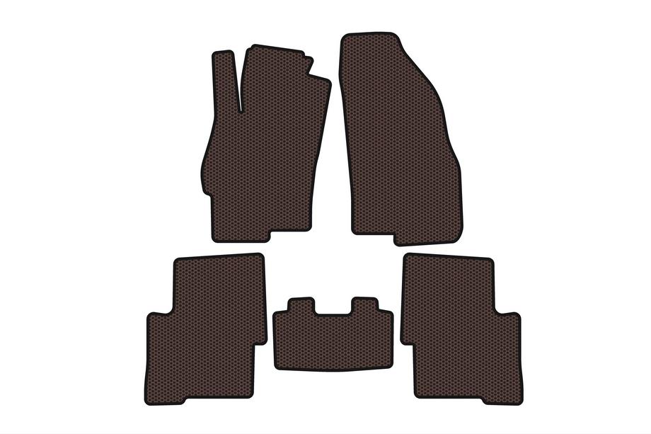 Fiat Linea 2006-2018 Rubber Floor Mats Carsuit (SD, Brown) Photo 1