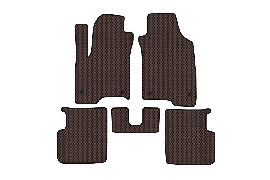 Fiat Panda 2011-2023 Rubber Floor Mats Carsuit (Brown) Image