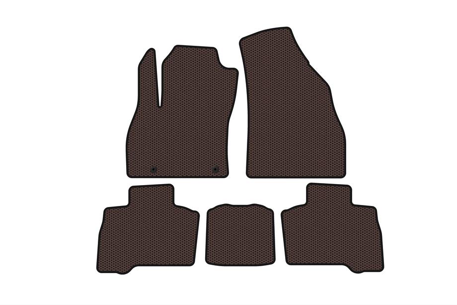 Fiat Fiorino/Qubo 2008-2024 Rubber floor mats Carsuit (for Qubo, 2016+, brown) Image