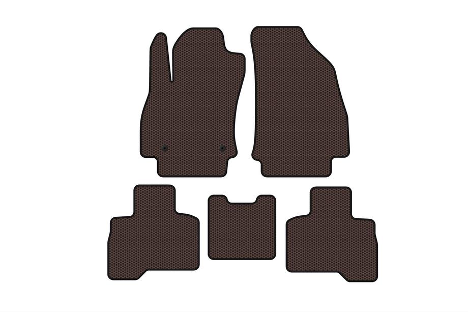 Fiat Fiorino/Qubo 2008-2024 Rubber Floor Mats Carsuit (For Qubo 2008-2016, Brown) Image