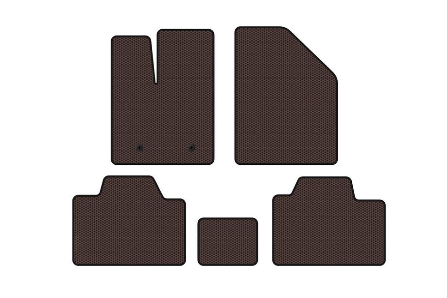 Ford Edge 2006-2014 Rubber Floor Mats Carsuit (Brown) Image