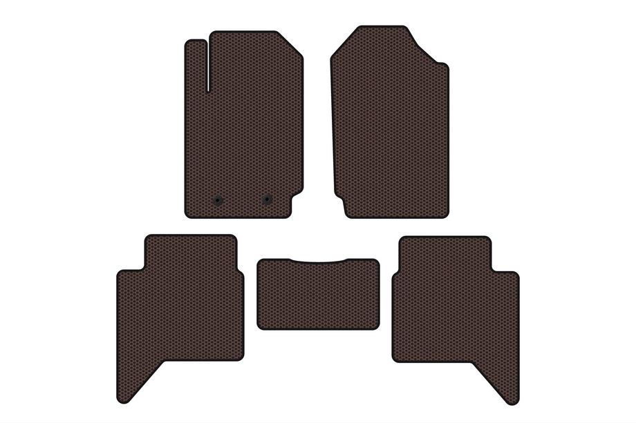 Ford Ranger 2011–2022 Rubber Floor Mats Carsuit (Brown) Image