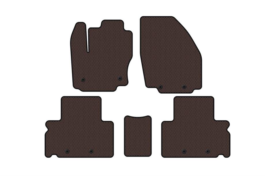 Ford S-Max 2007-2014 Rubber Floor Mats Carsuit (Brown) Image