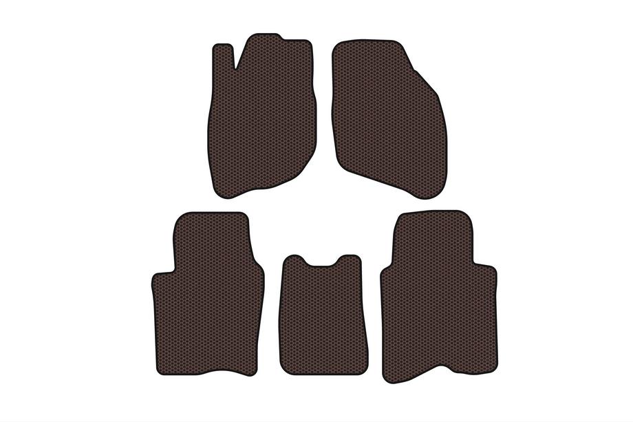 Honda City 2002-2008 Rubber Floor Mats Carsuit (SD, Brown) Image