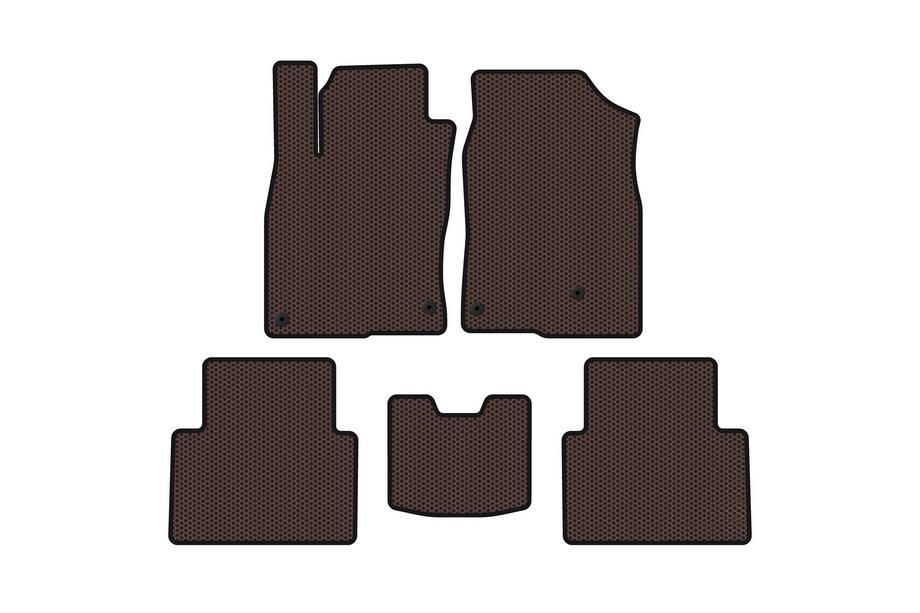Honda Civic Sedan X 2016-2021 Rubber Floor Mats Carsuit (SD, Brown) Photo 1