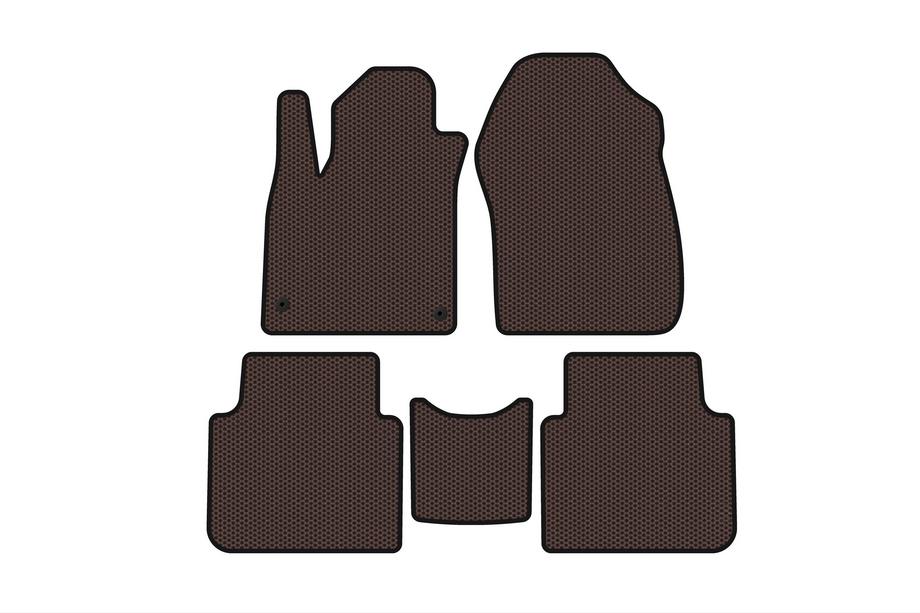 Honda CRV 2017-2022 Carsuit rubber floor mats (7-seater, brown, 2020-2022) Image